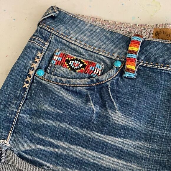 YNQ Denim Short Shorts - Picture 4 of 9